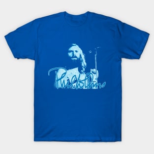 Phil Collins Singing Fan Art Blue T-Shirt